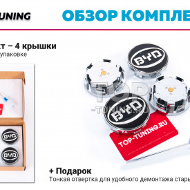 Парящие эмблемы 69мм. в диски BYD (4 шт)