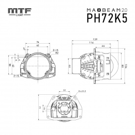 Светодиодные модули би-линзы MTF MaxBeam 2.0 для авто - 2 шт.