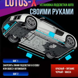 Lotus-X Dream Color II – Динамическая тюнинг подсветка днища автомобиля (4 в 1)