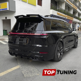 Диффузор BSKT на задний бампер Lixiang L9 (Черный)