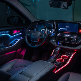 Атмосферная подсветка Ambient в салон Toyota Higherlander (2022-2024)