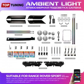 Атмосферная подсветка салона Ambient Light (30 в 1) - тюнинг Range Rover Sport (2018-2022)