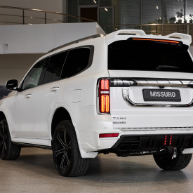 Раздвоенный выхлоп Missuro Larte Design с насадками — тюнинг Tank 500