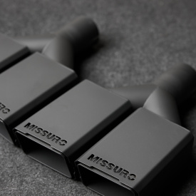 Раздвоенный выхлоп Missuro Larte Design с насадками — тюнинг Tank 500