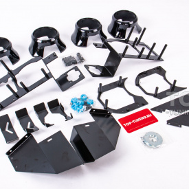 Переходные рамки с блендами для установки линз Hella 3 в Geely Tugella FY11 (2019-2024) под 3 линзы