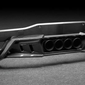 Диффузор Avatar Larte Design с насадками на задний бампер — тюнинг Corvette Stringray C8