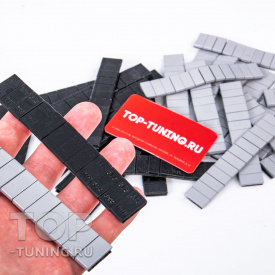 Черные балансировочные грузы Venjong V350 для литых дисков (5 полос по 60 грамм)