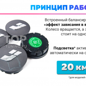 Серые колпачки на диски Lixiang. Парящие эмблемы 56 мм. (комплект)