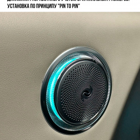 Выдвижные 3D динамики c подсветкой в двери Lixiang