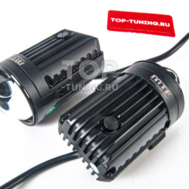 Круглые светодиодные БИ-линзы Adventure 2″, 5500K - 2 шт.