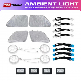 Атмосферная подсветка салона (22 в 1 / RGB 7 цветов) - тюнинг Mercedes S-class W222 (2014-2017)