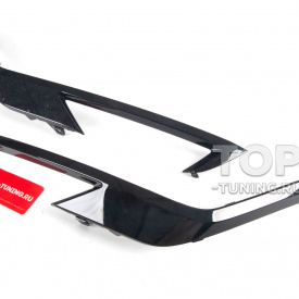 Молдинги на передний бампер R-Dеsign для Volvo XC60 II (2021-2025 рecтайлинг)