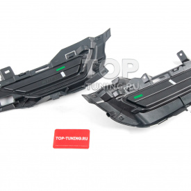 Решетки ПТФ на передний бампер R-Dеsign для Volvo XC60 II (2021-2025 рecтайлинг)