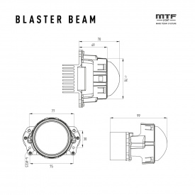 Cветодиодные линзы дальнего света Blaster Beam 2.5