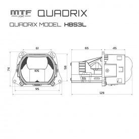 Квадратные светодиодные БИ-линзы QUADRIX 3