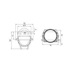 Светодиодные БИ-линзы Dynamic Vision MultiLED 3″ (5 в 1)