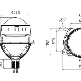 Светодиодные БИ-линзы Technik Division Truck 3