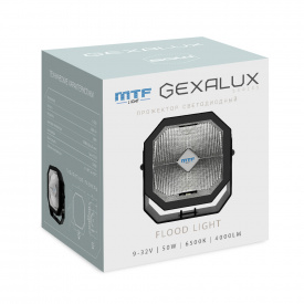 Светодиодный прожектор MTF Light Gexalux (60ВТ, 4500ЛМ, 6500К, 9-32В)