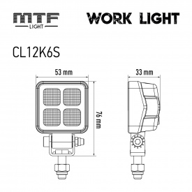 Светодиодный фонарь MTF LIGHT (12 Вт, 12-24В, 1100лм, 6000К)