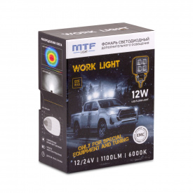 Светодиодный фонарь MTF LIGHT (12 Вт, 12-24В, 1100лм, 6000К)
