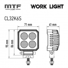 Светодиодный фонарь MTF LIGHT (20 Вт, 12-24В, 1100лм, 5500К)
