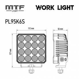 Светодиодный фонарь MTF LIGHT (90 Вт, 12-24В, 7400лм, 5500К)