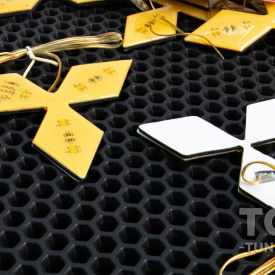 Гибкая светодиодная вставка под эмблему LED на Mitsubishi (97х85 мм)