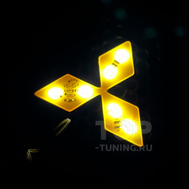 Гибкая светодиодная вставка под эмблему LED на Mitsubishi (97х85 мм)