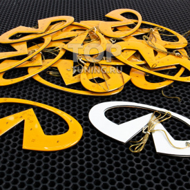 Гибкая светодиодная вставка под эмблему LED на Infiniti (190 х 95 mm)