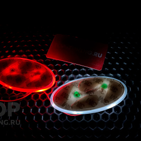 Светодиодная вставка под эмблему LED на Hyundai (103х54 мм)