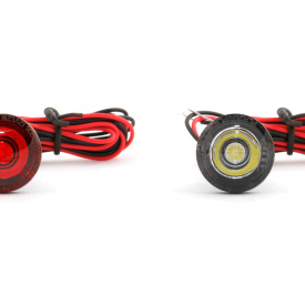 Универсальные круглые габаритные огни MTF Light (Красный свет, LED, 12V, 25 мм)