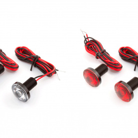 Универсальные круглые габаритные огни MTF Light (Красный свет, LED, 12V, 25 мм)