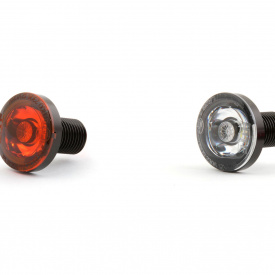 Универсальные круглые габаритные огни MTF Light (Янтарный свет, LED, 12V, 25 мм)