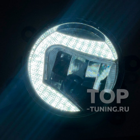 Светодиодные ПТФ M701 (2 в 1, 6000К. 90 мм.) с ДХО в бампер авто