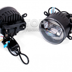 Светодиодные ПТФ M701 (2 в 1, 6000К. 90 мм.) с ДХО в бампер авто