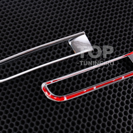 Хромированные накладки на катафоты заднего бампера Mitsubishi Lancer X (2007+)