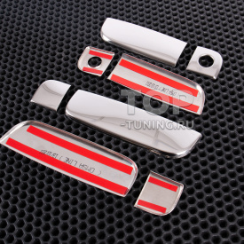 Хромированные накладки из нержавеющей стали на ручки дверей Kia Soul (2009-2014)