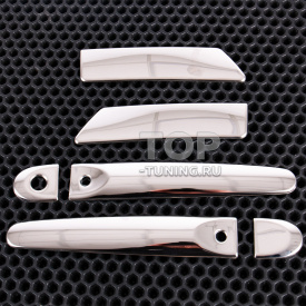 Хромированные накладки из нержавеющей стали на ручки дверей Nissan Juke (2010-2018)