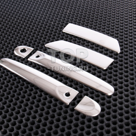 Хромированные накладки из нержавеющей стали на ручки дверей Nissan Juke (2010-2018)