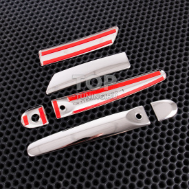 Хромированные накладки из нержавеющей стали на ручки дверей Nissan Juke (2010-2018)