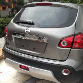 Накладка из нержавеющей стали над номером на крышку багажника (под сенсор) для Nissan Qashqai I (2007-2014)