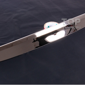 Накладка из нержавеющей стали над номером на крышку багажника (под сенсор) для Nissan Qashqai I (2007-2014)