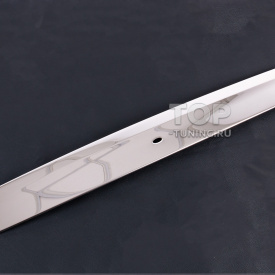 Накладка из нержавеющей стали над номером на крышку багажника (под сенсор) для Nissan Qashqai I (2007-2014)