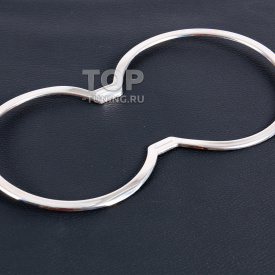 Окантовка на подстаканник из нержавеющей стали для Hyundai IX35 (2010-2015)