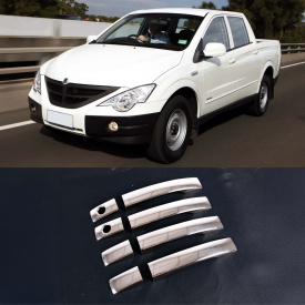 Накладки на дверные ручки из нержавеющей стали для SsangYong Actyon Sports (2006-2011)