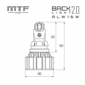 Сигнальная лампа MTF BACK LIGHT 2.0 (W16W) в фонарь заднего хода