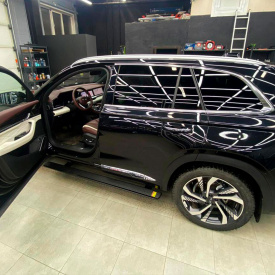 Выдвижные пороги ступени RRS для Geely Monjaro (KX11)