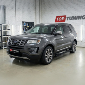Выдвижные пороги ступени RRS для Ford Explorer V (2010-2019)