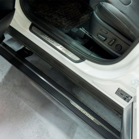 Выдвижные пороги ступени RRS для Hyundai Santa Fe IV (2018-2024)