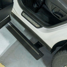 Выдвижные пороги ступени RRS для Hyundai Santa Fe IV (2018-2024)